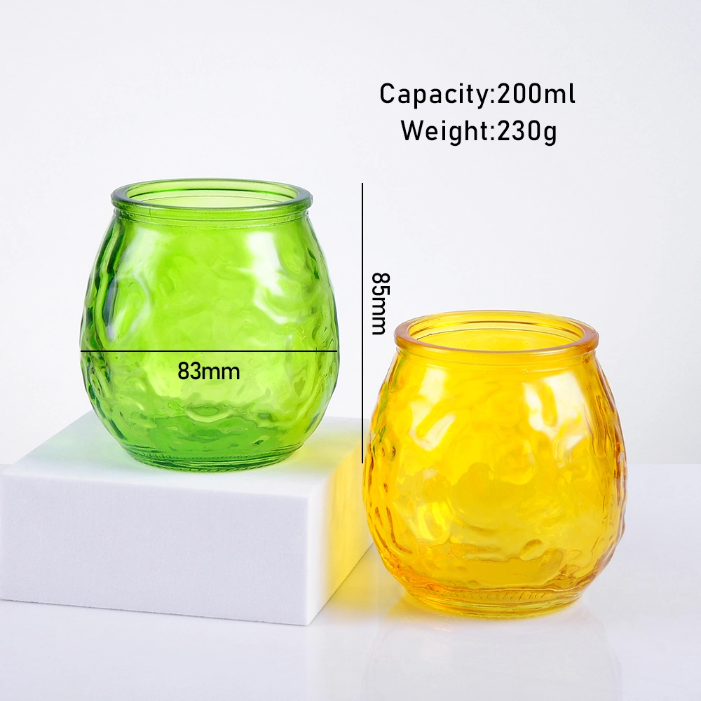 Glass Ball Bowl Shaped Candle Holders Wholesale Storage Luxury Empty Custom Logo Colorful Container Crystal Glass Candle Jars