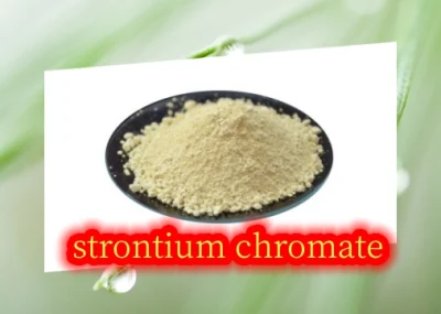 Cromatura di stronzio un composto inorganico polvere cristallina gialla usata come pigmento giallo.