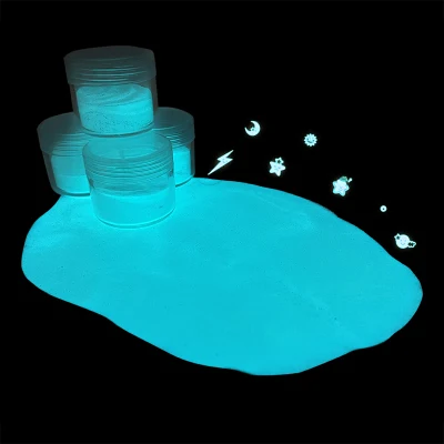 Pigmento a polvere luminosa fotoluminescente blu-verde per rivestimento