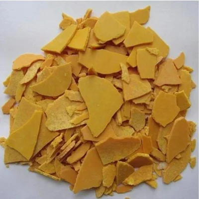 Solfuro di sodio di alta qualità 60% min. Scaglie giallo/rosso per l&prime;industria della pelle Materiale chimico