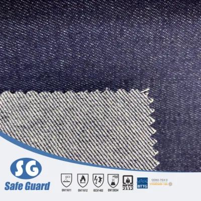 Tessuto denim ignifugo blu Jean da 13 ml con indaco in cotone