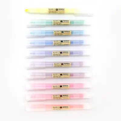 Penna a penna Snowhite Pastel Highlighter Pen, colori assortiti, colore morbido, pennini Chiesel, scatola 12CT, Indaco Blu