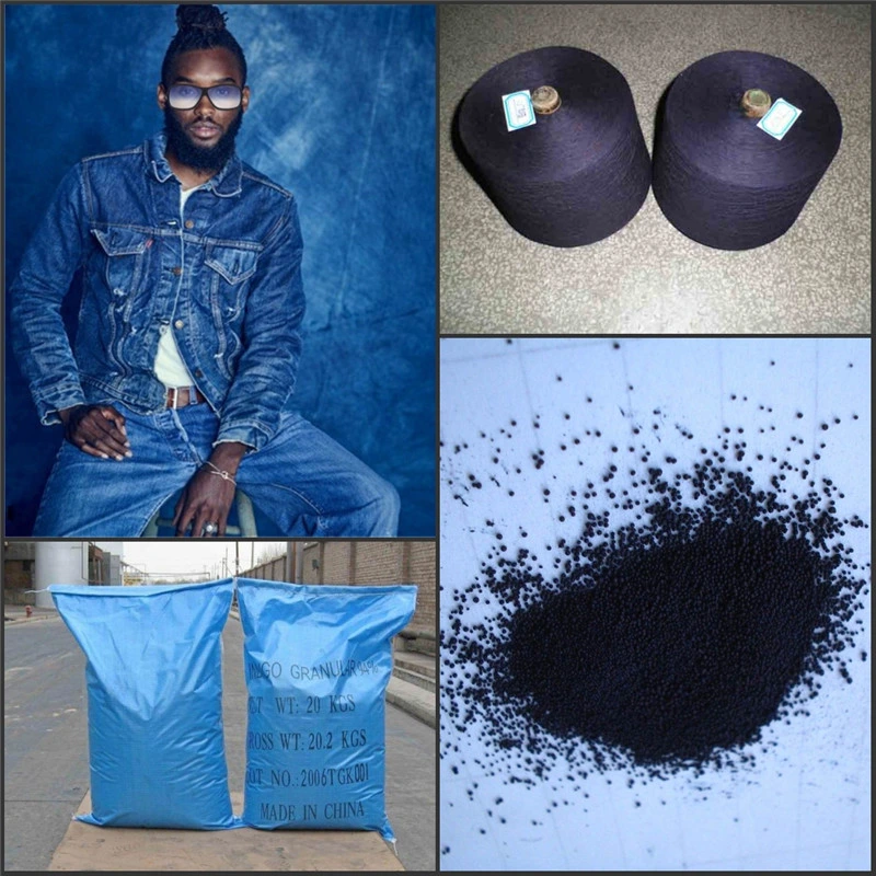 94% Textile Dyestuffs Materials Dark Indigo Blue for Fabric