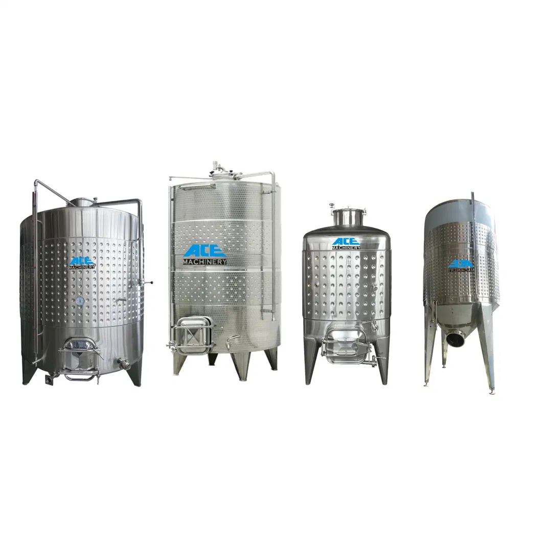 Conical Fermenter Cooling Jacketed Fermentation Tank Wine Vats for Sale