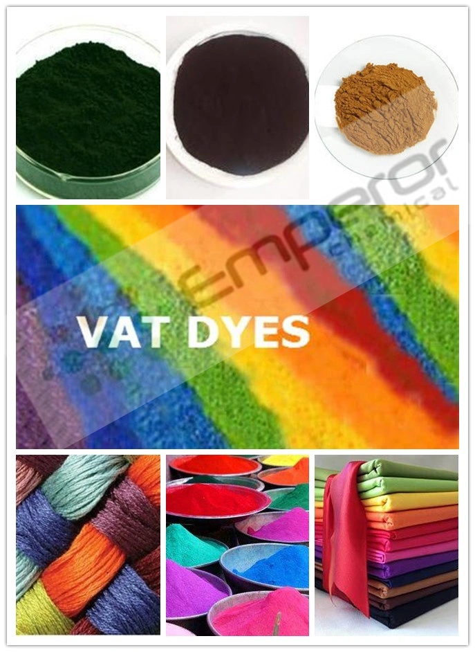 Factory Supply Excellent Vat Dye as Vat Yellow 2/Vat Blue 4/Vat Green 1/Vat Red 13/Vat Violet 1/Vat Brown 1 for Cotton Dye