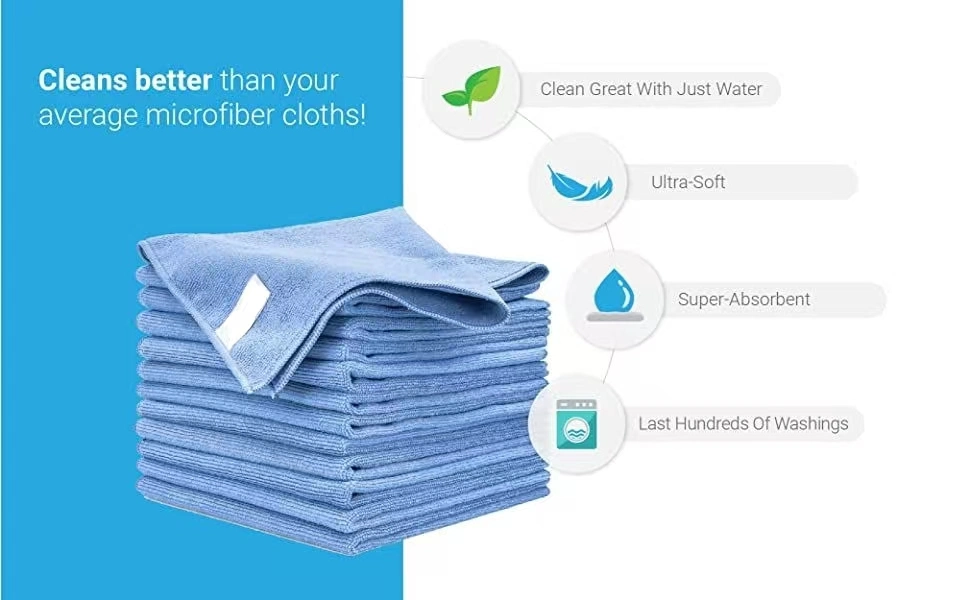 300GSM 40*40cm Microfiber Fabric Car Wash Cleaning Cloth Towel