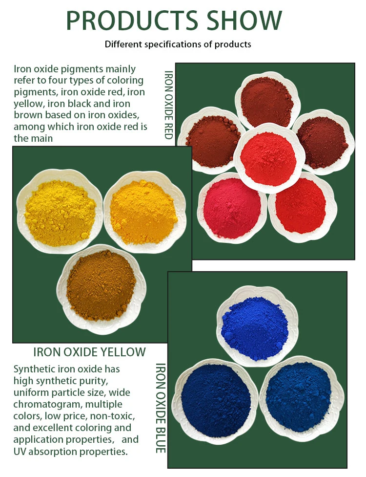 Bulk Iron Oxide Pigment Red Yellow Brown Matte Pigment for Cosmetics Red Iron Oxide Pigment Powder