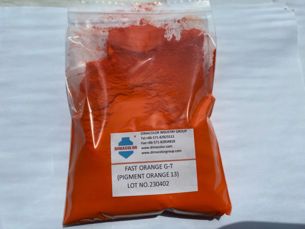 Organic Pigment Fast Orange G T 13 for Wb Sb Ink Plastic Textile Printing