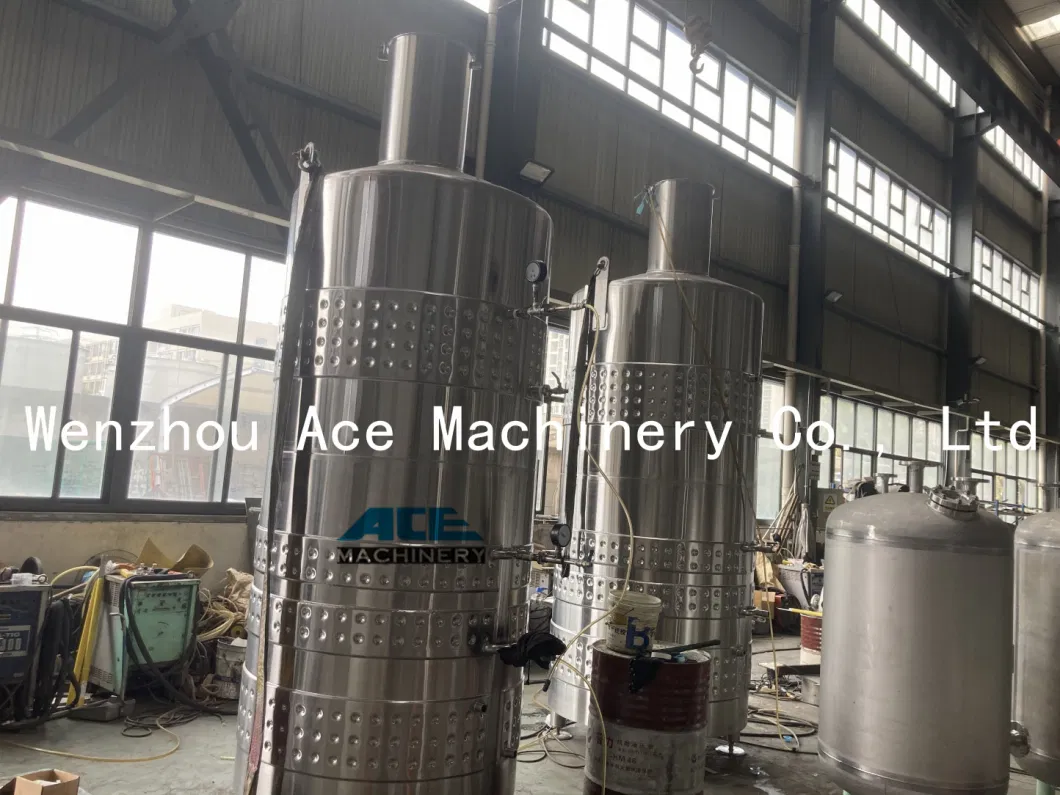 Conical Fermenter Cooling Jacketed Fermentation Tank Wine Vats for Sale