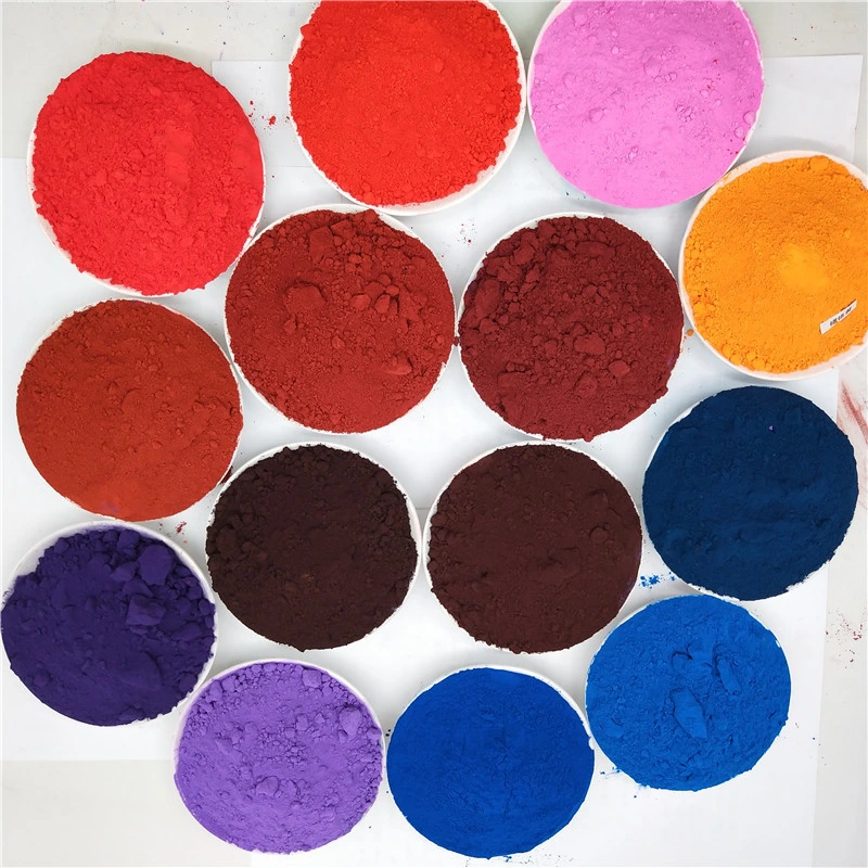 R130 Red Iron Oxide Raw Material Factory Supply CAS No. 1332-37-2 Colorful Synthetic Iron Oxide Red Yellow Black Pigment for Concrete Paving