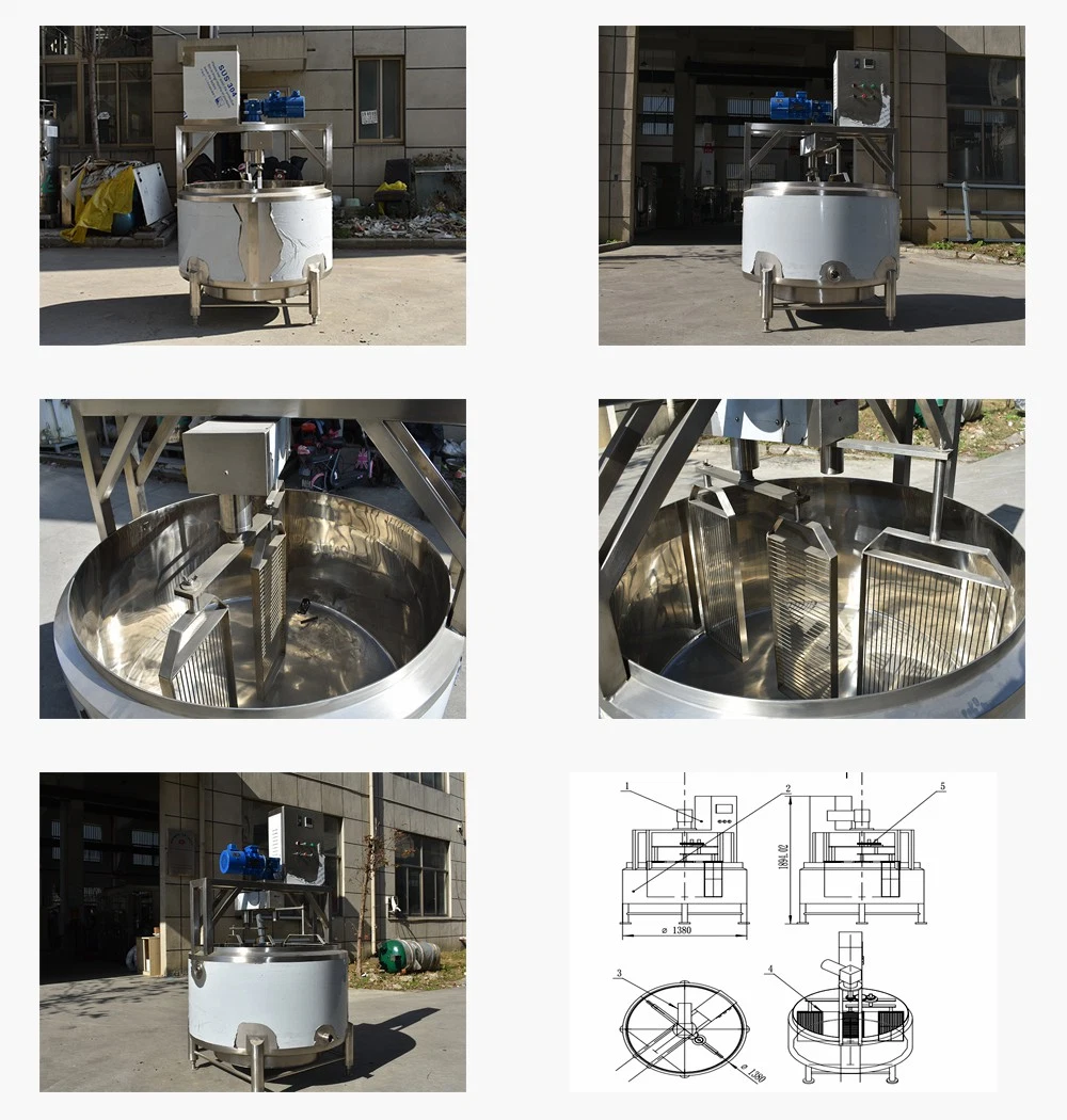 300L Cheese Vat/Cheddar Cheese Making Machine/Round Cheese Vat