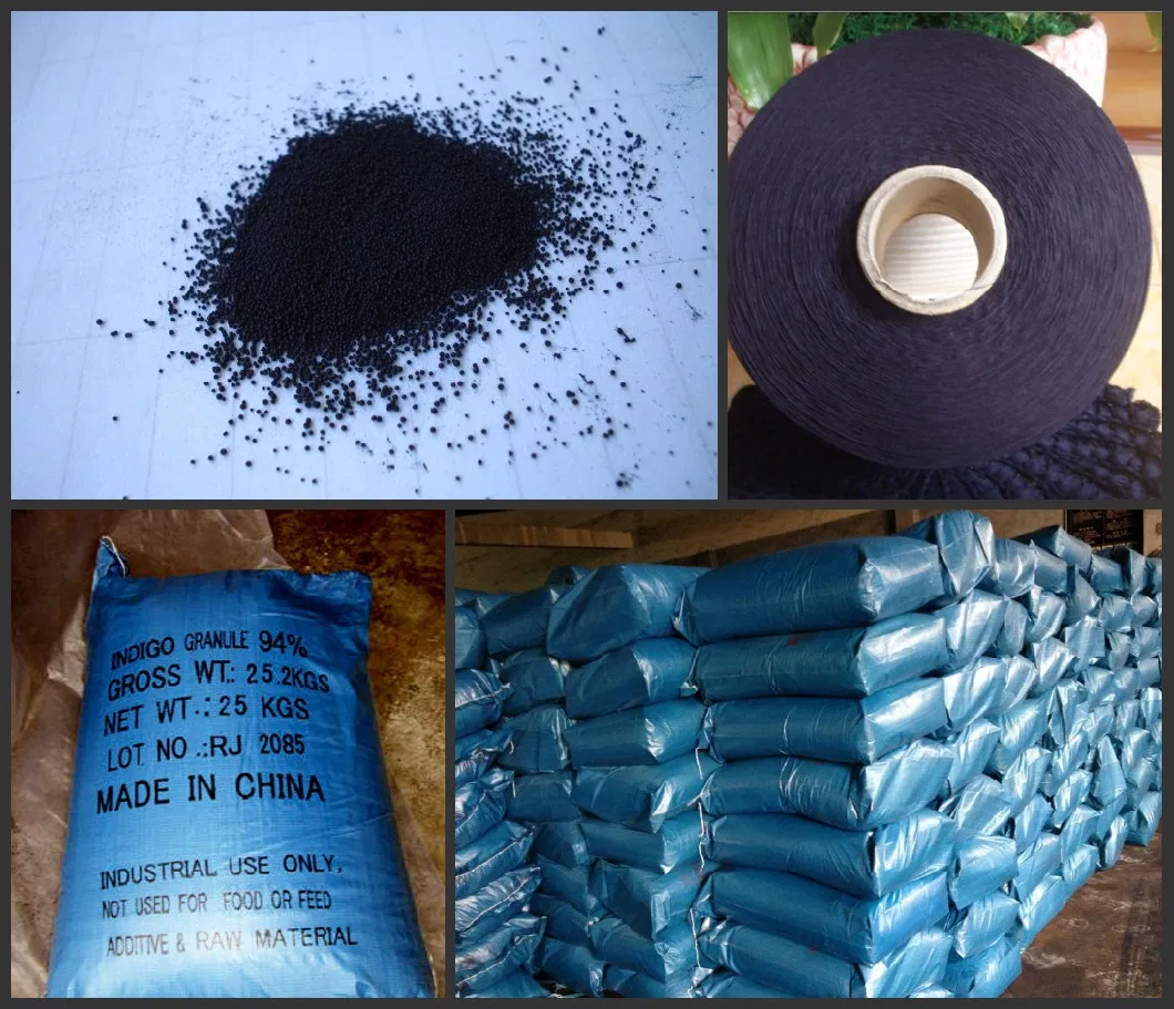 Chemical Dyeing Indigo Blue 94% for Leather Jeans and Textile