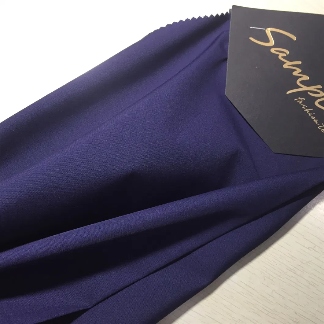 Tc65/35 Airjet Woven 30s Ring Spun Yarn 110X60 145GSM Poplin Purple Color Vat Dyed Surgical Dress Fabric