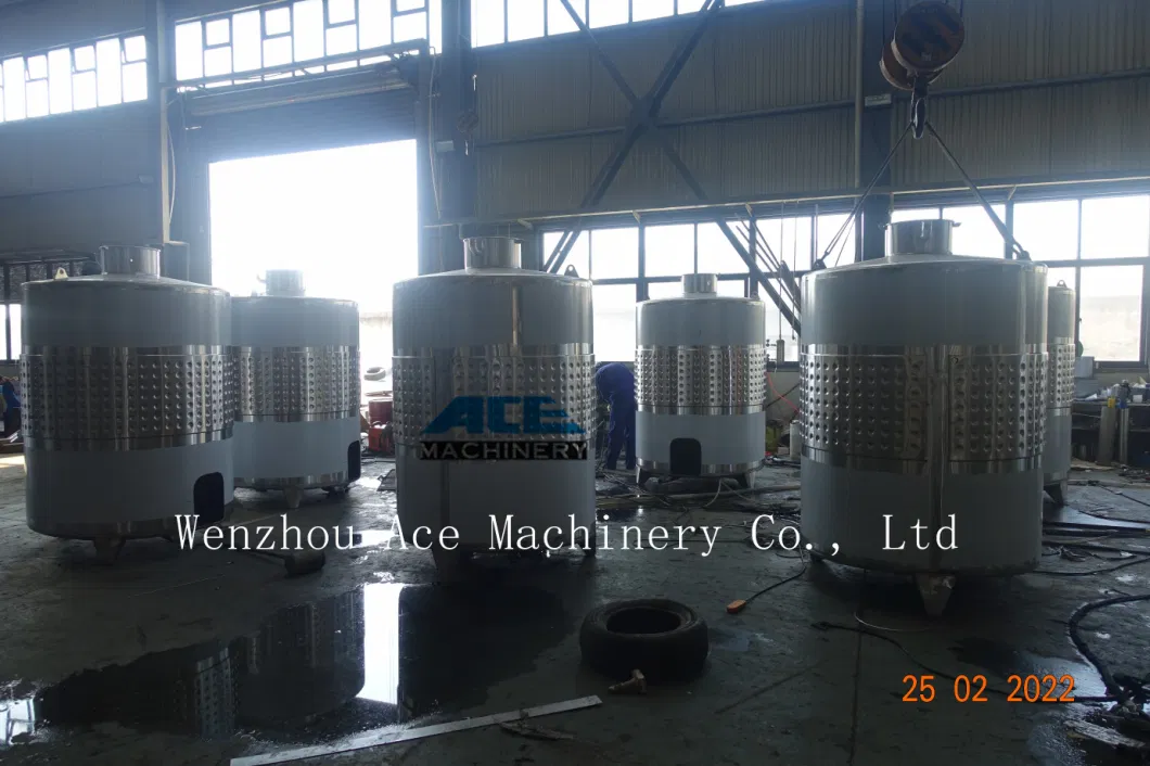 Conical Fermenter Cooling Jacketed Fermentation Tank Wine Vats for Sale