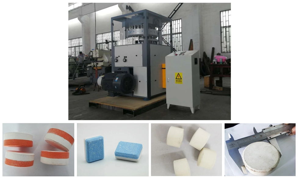 Two Colour Washing Powder Single Punch TCCA Rotary Tablet Pill Press for Calcium Chloride Tablets and Calcium Hypochlorite Tablets Pharmaceutical Industry
