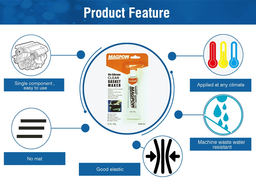 Transparent Gasket Maker Bongding Adhesive Solvent Cement 45g/Set