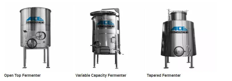 Conical Fermenter Cooling Jacketed Fermentation Tank Wine Vats for Sale