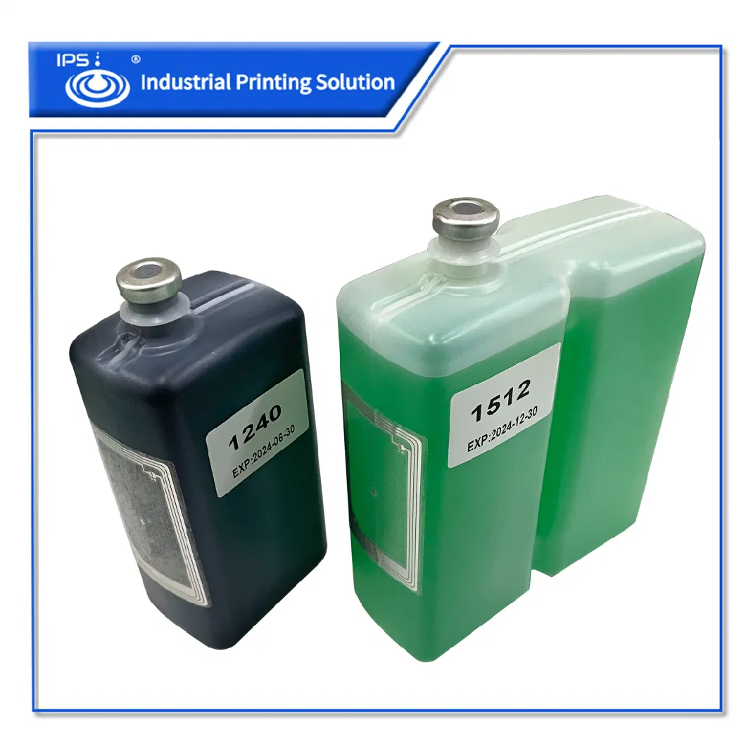 Linx Black Ink 1240 500ml Solvent Green 1512 1000ml Compatible for Linx 8900 Cij Inkjet Printer with RFID Tags