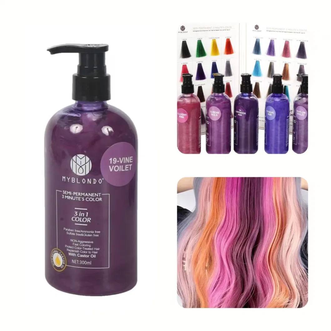 Best Hair Color Dye Conditioner for Professional Salon Permanent Purple/Brown/Blue/Red