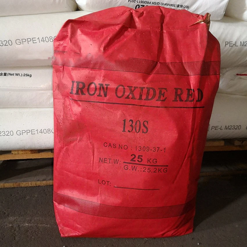 R130 Red Iron Oxide Raw Material Factory Supply CAS No. 1332-37-2 Colorful Synthetic Iron Oxide Red Yellow Black Pigment for Concrete Paving