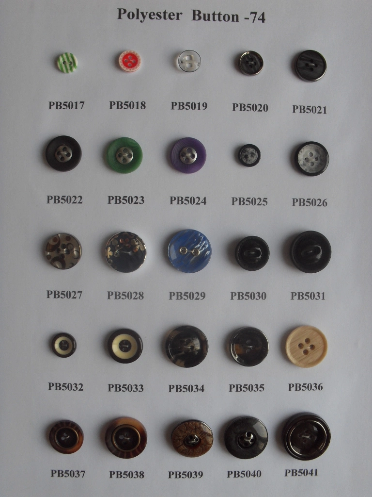Customs Black Vintage Wooden Pearl Buttons and Pins