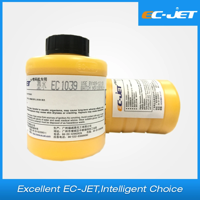 Yellow Colour High Quality Compatible Consumable Ink Solvent for Videojet Domino Linx Markem Imaje Hitachit Printer (EC1039)