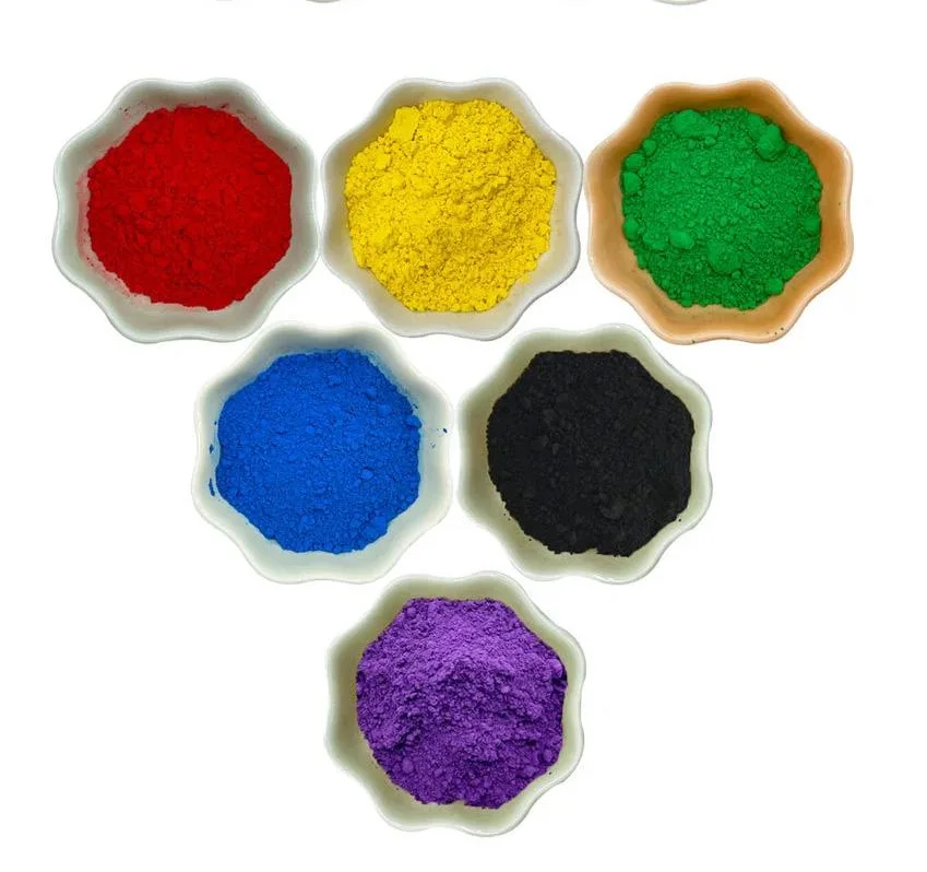 Universal Grade Red/Yellow/Green/Black/Purple Iron Oxide Fe2o3 Pigment for Plastics and Rubber