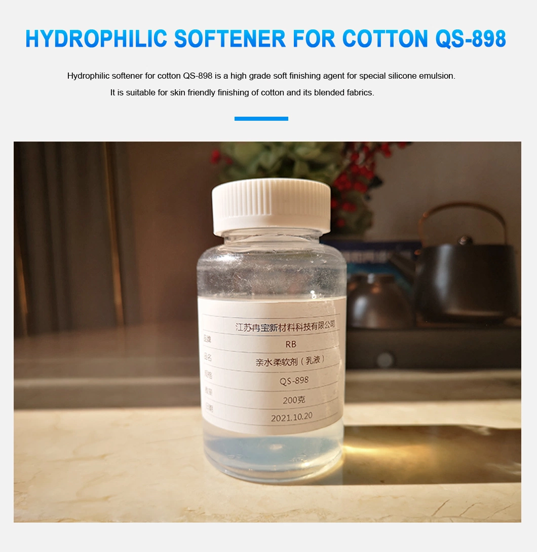 Manufacturer Supply Textile Finishing Auxiliary Hydrophilic Softener for Cotton QS-898