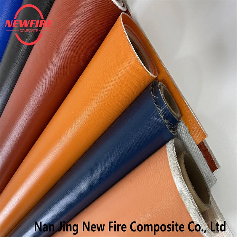 Orange Chrome Yellow Fiberglass Fabric Fireproof Glass Fiber Cloth Coated Silicone/PU/Acrylic