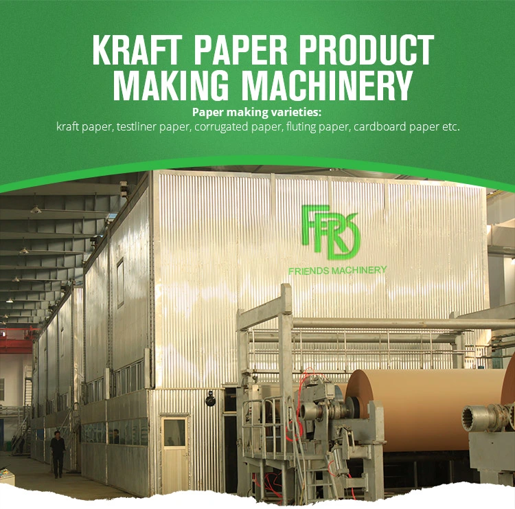 Waste Paper Recycling Machine Prices Brown Carton Kraft Paper Product Making Machinery Production Line