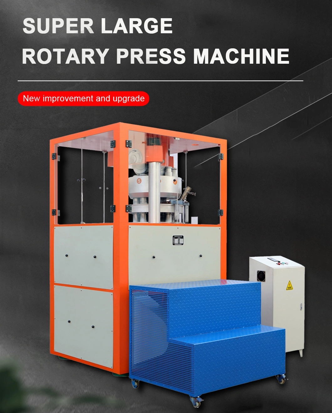 90mm Depth of Fill Space 350g Calcium Hypochlorite Super Large High-Speed Rotary Hydraulic Tableting Compress Machine