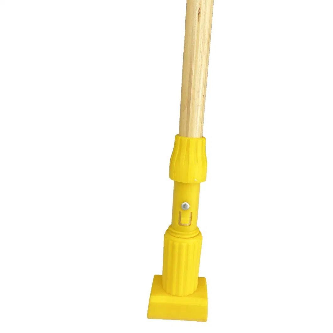 Metal Mop Clamp with Wooden Handle Metal Mop Clamp Wet Mop Cotton Yan Mop Industrial Mop Heavy Duty