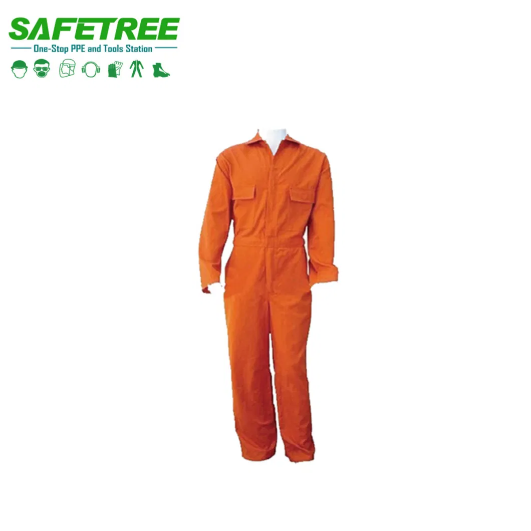 Safetree 100% Cotton Coveralls Blue Orange Red Navy Coverall Work Coverall PPE Workwear Safety Clothing
