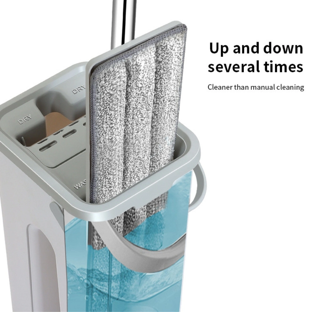 Reusable Microfiber Flat Mop with Bucket Pads Ci23769