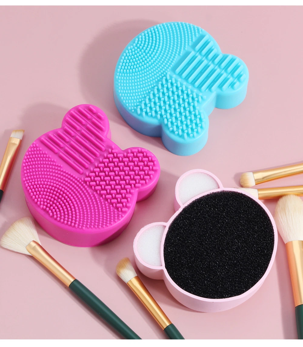 Makeup Tools Cosmetic Brush Cleaning Pad Makeup Brush Cleaner Silicone Sponge Pad
