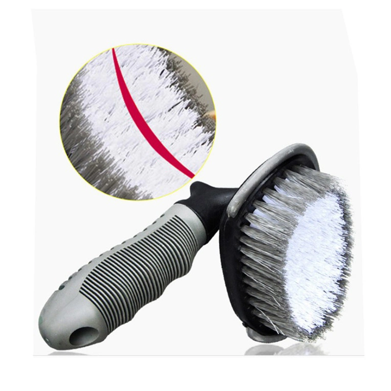 Car Brush with Non-Slip Grip Handle Car Wheel Tire Curve Cleaning Tool Bl13049