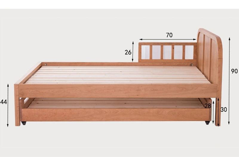 Cherry Wood Japanese Push-Pull Bunk Bed