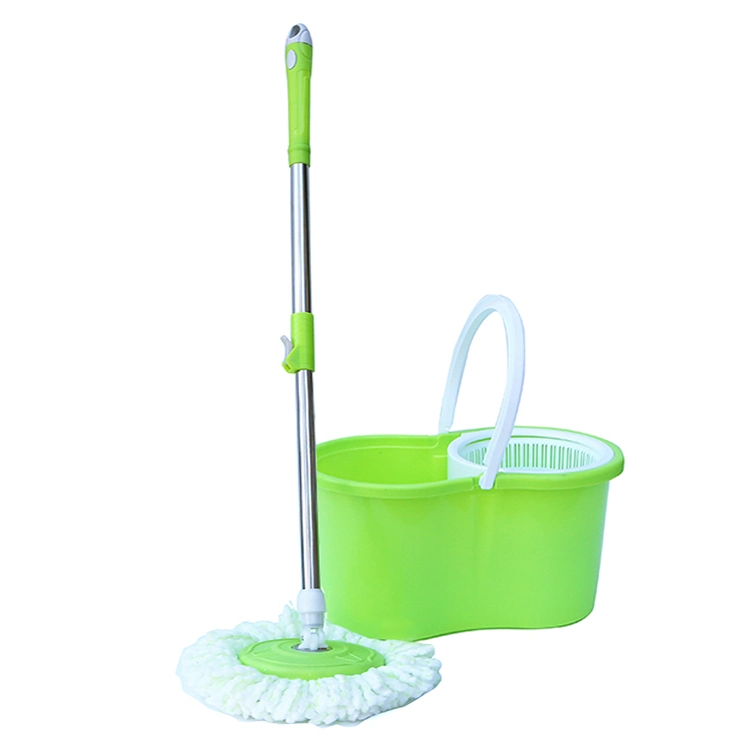 Hand Free Mop Bucket with Stainless Steel Stretchable Handle Wet Dry Floor Cleaning 360 Rotation Mop