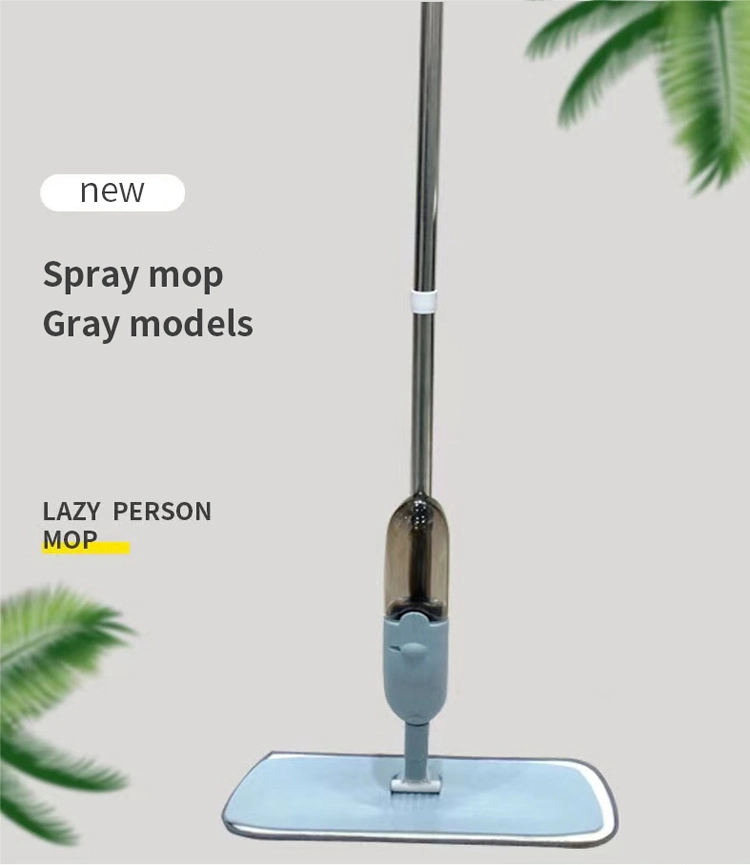 Easy Clean Stainless Steel Handle Microfiber Floor Flat Water Spinning Spray Mop with Reusable Microfiber Pad