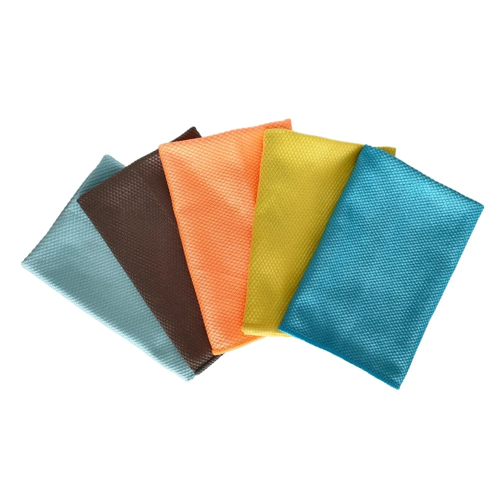 40X40 280GSM Wholesale Fish Scale Microfiber Cloths Glass Cleaning Towel