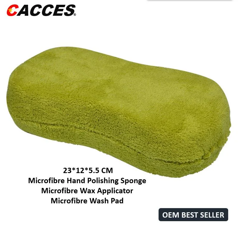 Cacces Car Care Cleaning Tool Auto Washing Kit Microfibre Applicator Pad, Wash Sponge, Microfiber Mitt, Car Cloth, Polish Pad, Wax Applicator, Foam Pad C101cws