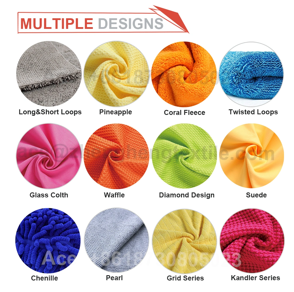 Manufacturer Premium Microfiber Coral Fleece Car Care Rag Detail Towels Car Wash Detailing Cloth