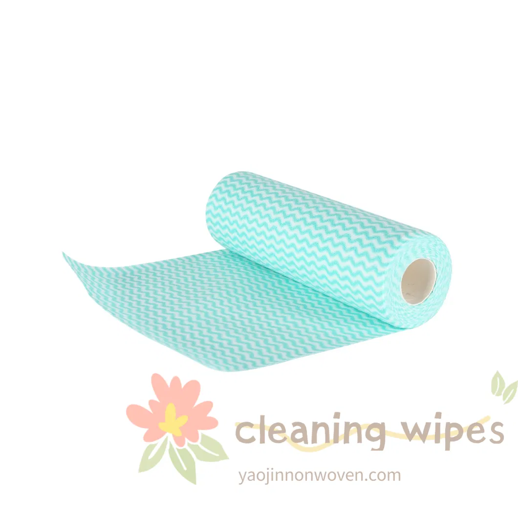 Disposable Towel Roll Polyester Fabric Dishcloth Non Woven Roll Rag Supplier