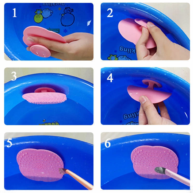 Colorful Makeup Cleaner Brush Cleaning Glove Silicone Cleaning Pad Mat