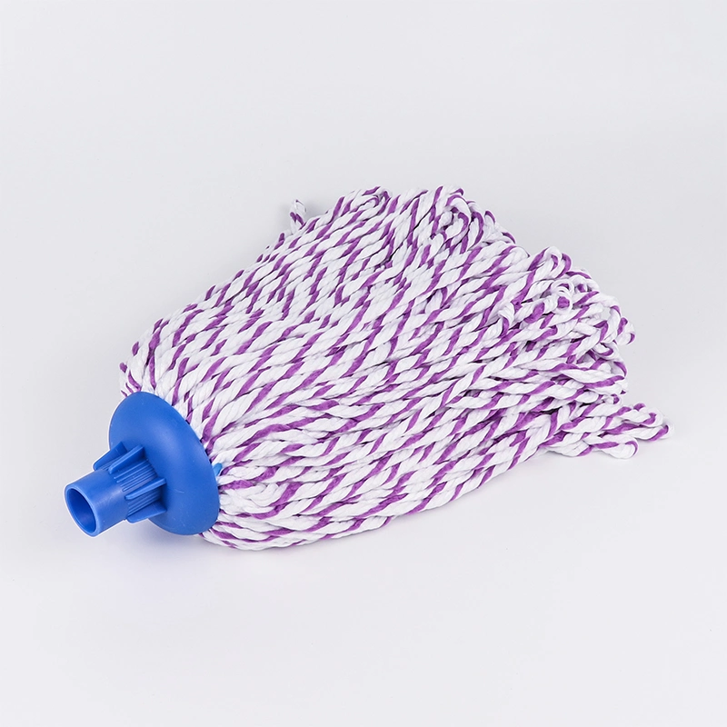 Custom Green Purpleitalian Clean Microfiber Absorbent Mop Head Thread Plastic Replacement Head Cotton Wet Mop Head