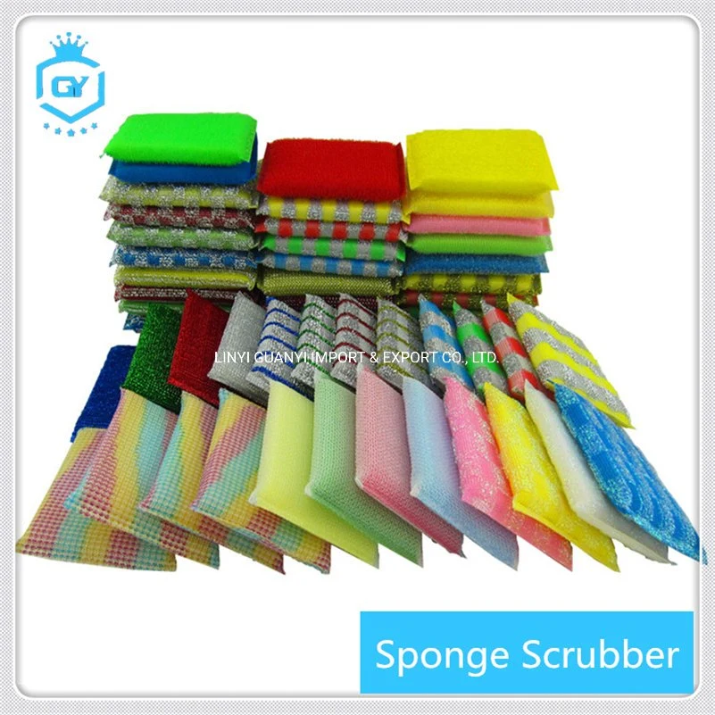 Weaving Cotton Polyester Cleaning Sponge Scourer Scouring Pad Material Cloth