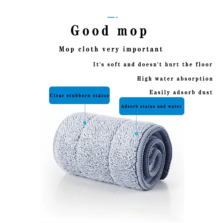 Magic Mop and Basket Microfibre Fabric Hand Free Mop Water Squeeze Flat Mop