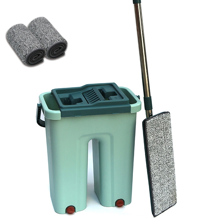 Magic Microfiber Mop Free Hand Washing Flat Mop Home Kitchen Wooden Floor Cleaner Mop