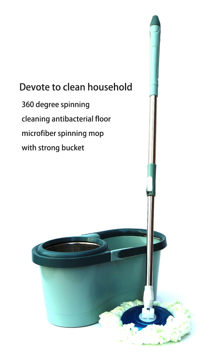 Household Cleaning Tools Accessories 360 Rotate Mop Bucket Stainless Steel Pole