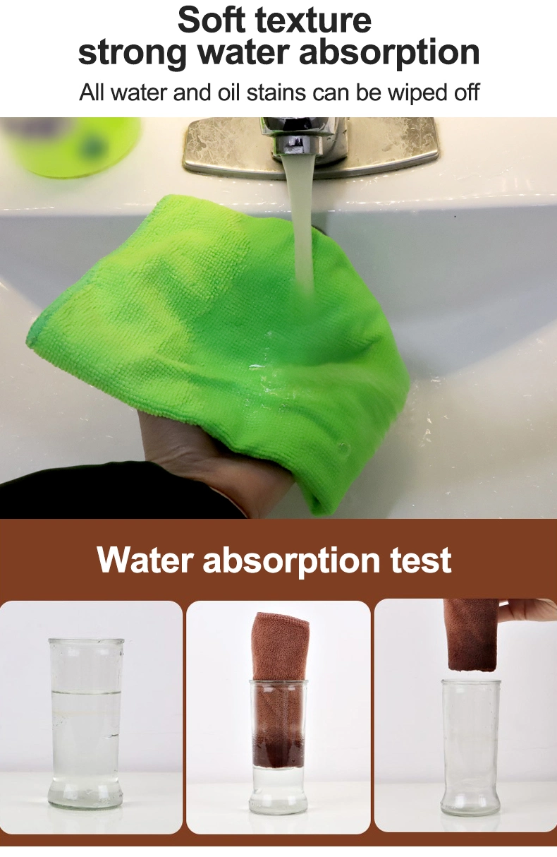 Super Soft Absorb Colorful Multi-Functional Super Fiber Cloths for Cleaning